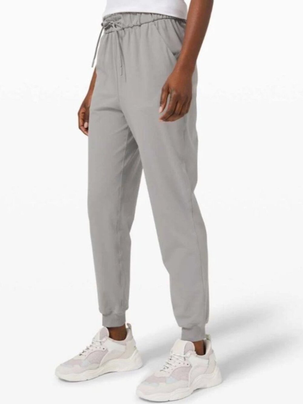 Lululemon Athletica Luxtreme Light Gray Track Slim-Fit Jogger Pants 8
